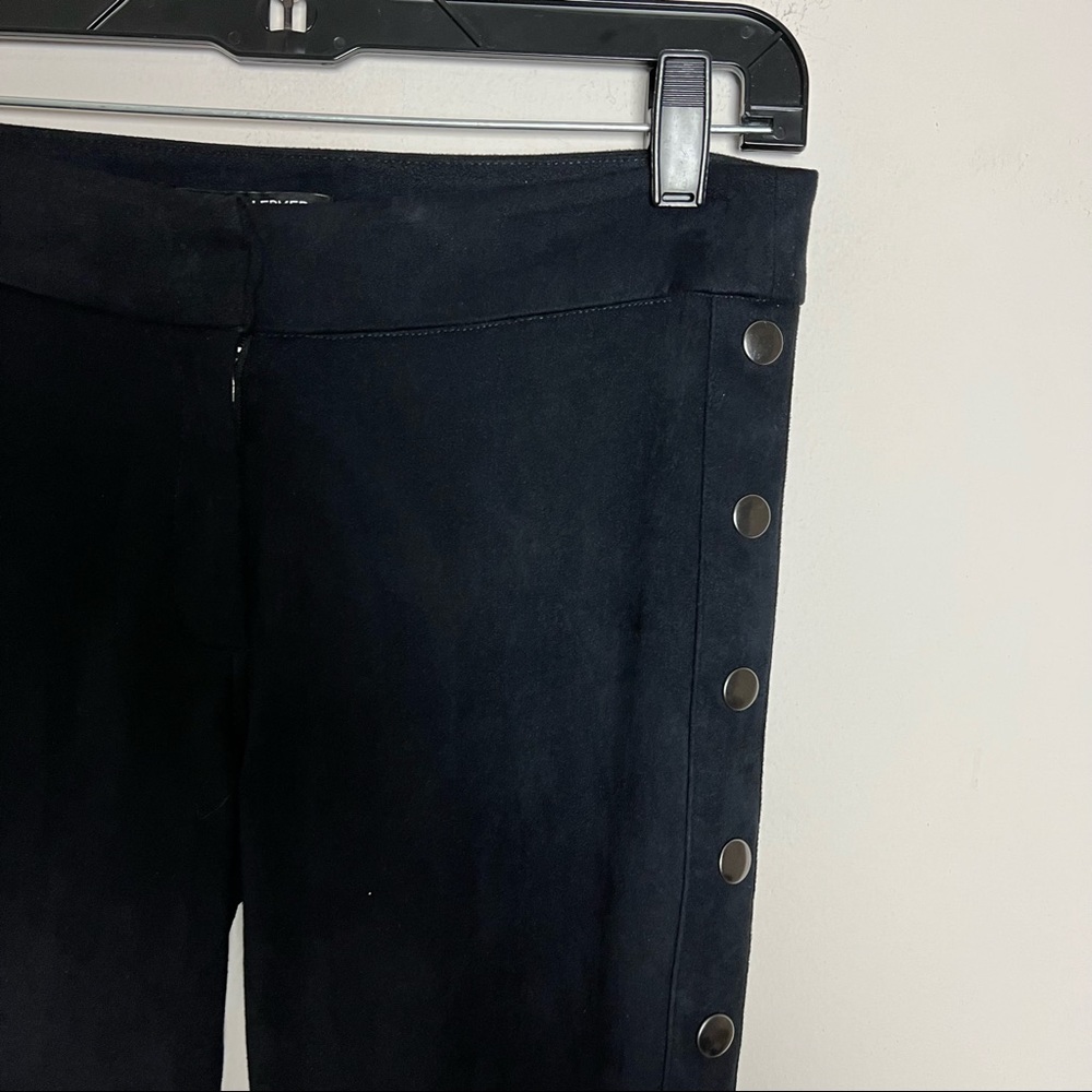 David Lerner Micro Suede High Rise Crop Flare Button Breakaway Pants - Picture 5 of 9